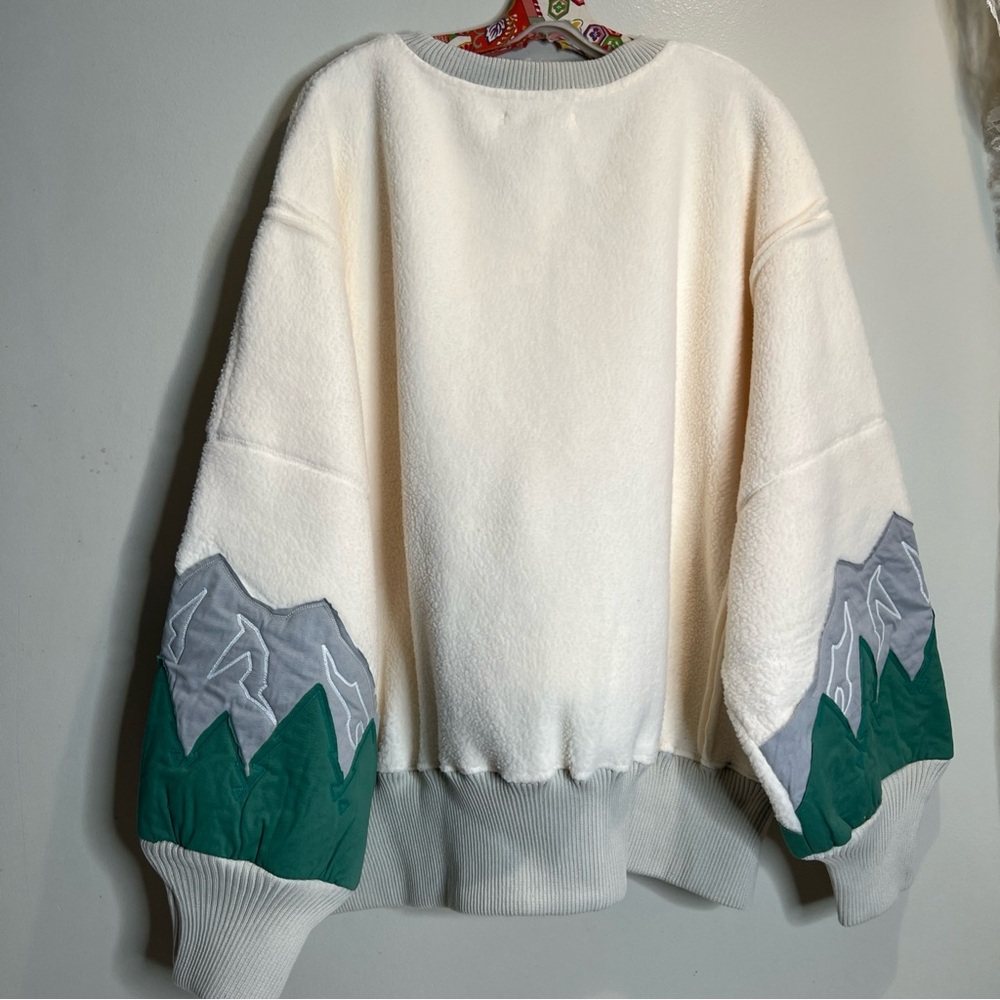 Free People Tricia Fix Camden Mountain Scene Fleece Sweatshirt - Picture 6 of 6